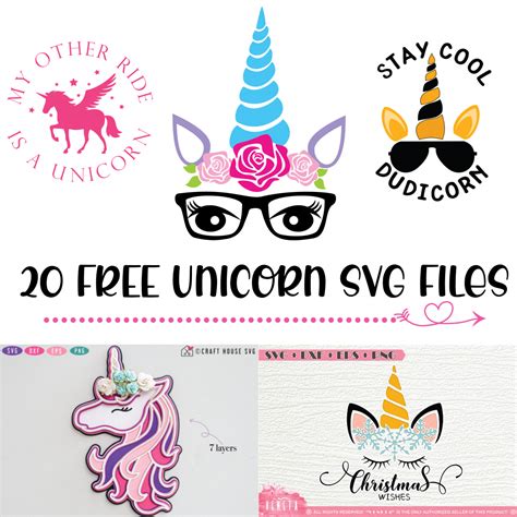 Download Free Blessed Unicorn SVG Cut Files
